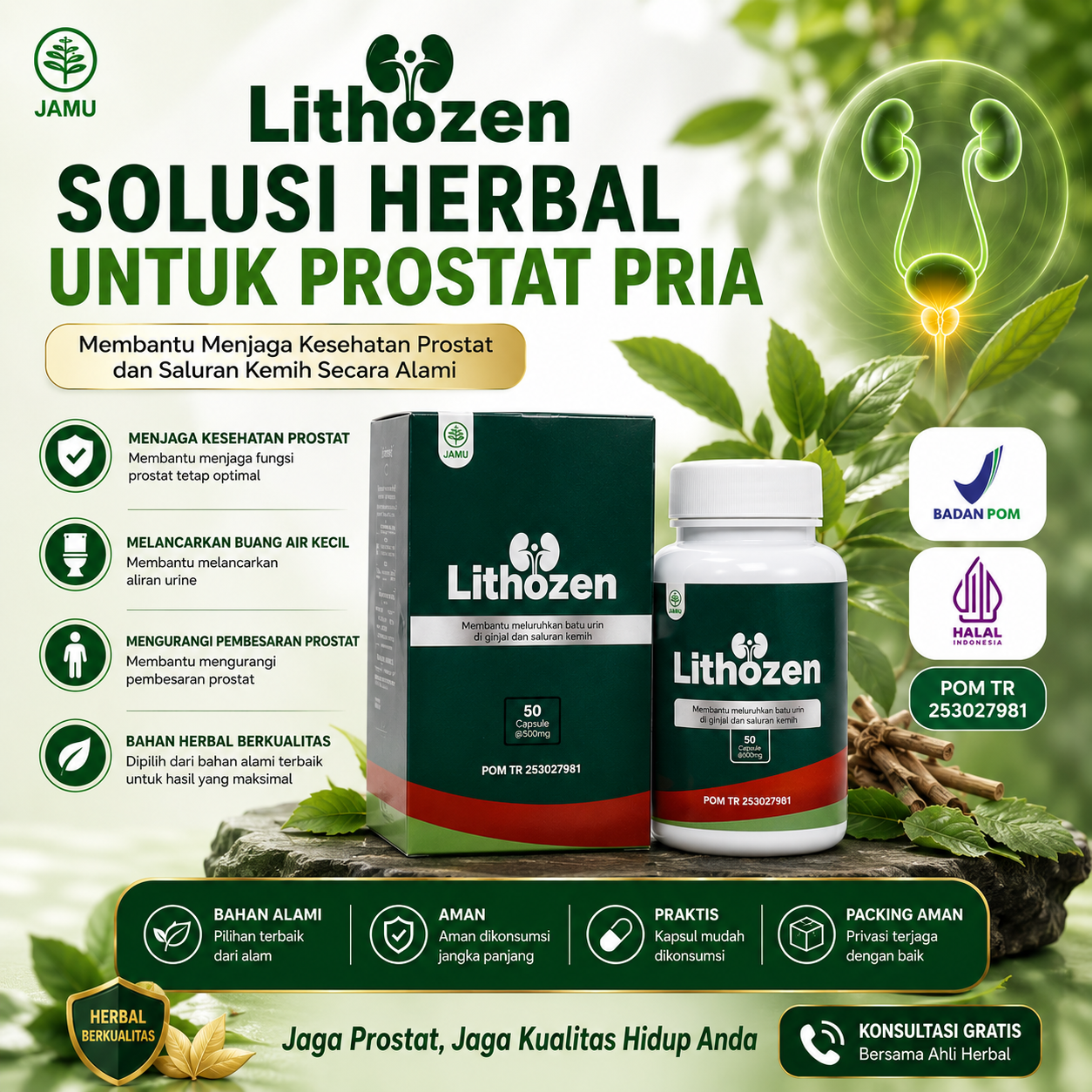 Foto Produk Obat Prostat Herbal Lithozen